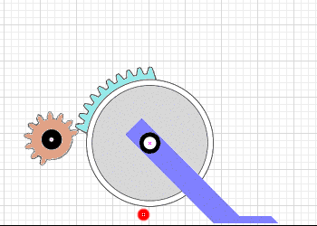 Animated 'slip gear' flipper reset mechanism